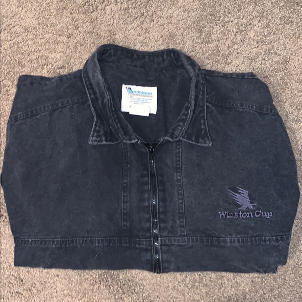 Denim zip up Winston Cup jacket!
